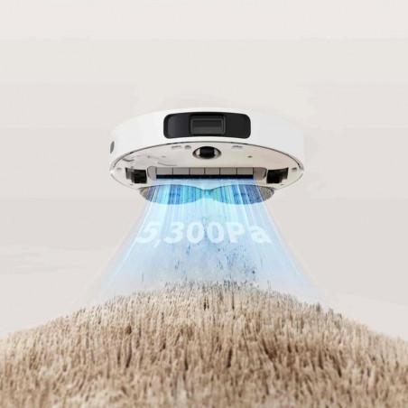 Robot aspirator Dreame L10 Ultra, 5300 Pa, 5200 mAh, 75W, Pana la 200 m², Cartografiere 3D, Senzor LDS, Statie de incarcare, Autonomie pana la 210 min, Alb