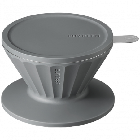 Cana cu filtru de cafea Buydeem CD1024-IG, 300 ml, Sticla borosilicata, Otel inoxidabil, Gri