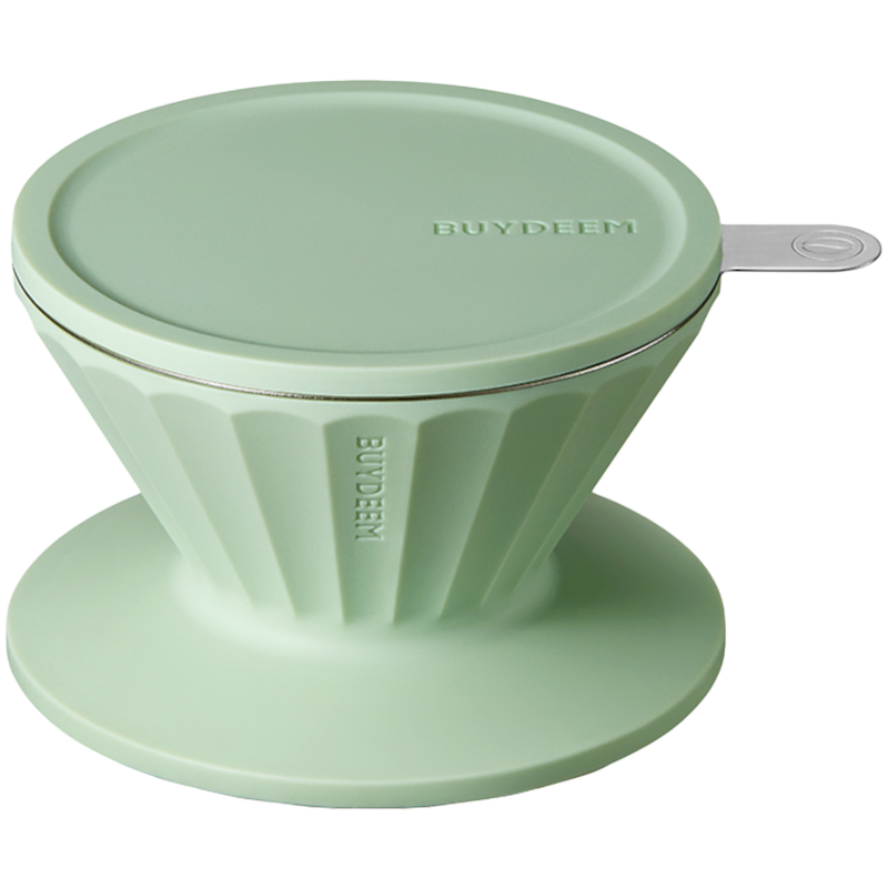 Cana cu filtru de cafea Buydeem CD1024-CG, 300 ml, Sticla borosilicata, Otel inoxidabil, Verde