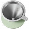 Cana cu filtru de cafea Buydeem CD1024-CG, 300 ml, Sticla borosilicata, Otel inoxidabil, Verde