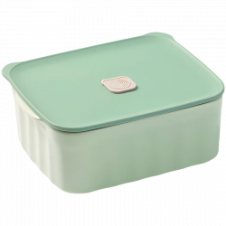 Cutie alimentara ceramica Buydeem CT1006-CG, 810 ml, 17x20.5 cm, Pana la 230°C, Compatibila cuptor si cuptor cu microunde, Verde