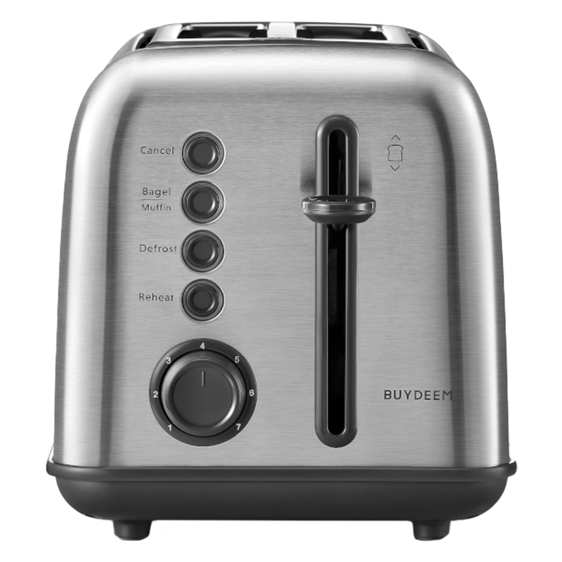 Prajitor de paine Buydeem DT620E-SS/EU, 900W, Pana la 204C°, 7 programe, Deschidere larga, Pop-up mare, Inox