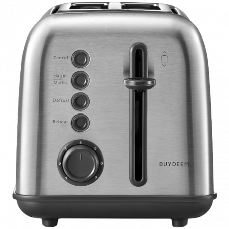 Prajitor de paine Buydeem DT620E-SS/EU, 900W, Pana la 204C°, 7 programe, Deschidere larga, Pop-up mare, Inox