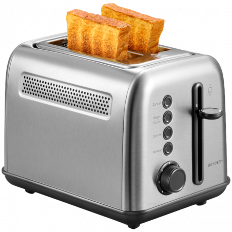 Prajitor de paine Buydeem DT620E-SS/EU, 900W, Pana la 204C°, 7 programe, Deschidere larga, Pop-up mare, Inox