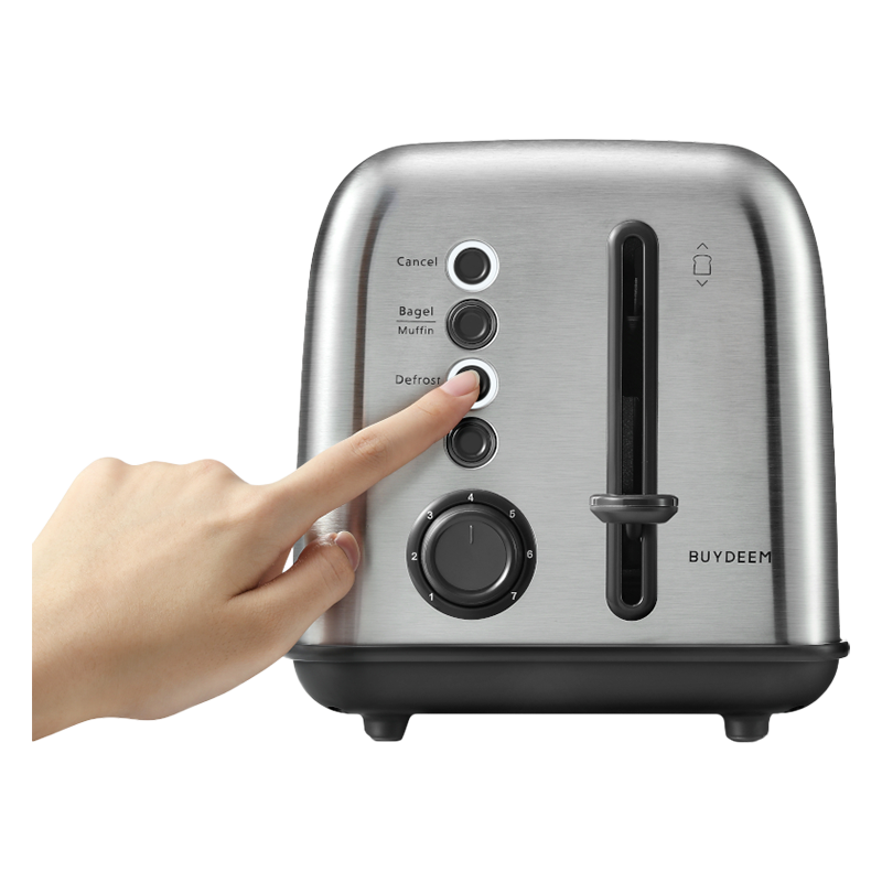 Prajitor de paine Buydeem DT620E-SS/EU, 900W, Pana la 204C°, 7 programe, Deschidere larga, Pop-up mare, Inox