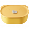 Cutie pentru pranz ceramica Buydeem CT3007-MY, 500 ml, 19.5x11x16.5 cm, Rezistenta la căldura pana la 230°C, Compatibila cuptor si cuptor cu microunde, Galben