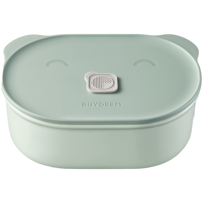 Cutie pentru pranz ceramica Buydeem CT3007-CG, 500 ml, 19.5x11x16.5 cm, Rezistenta la caldura pana la 230°C, Compatibilă cu cuptorul si cuptorul cu microunde, Verde
