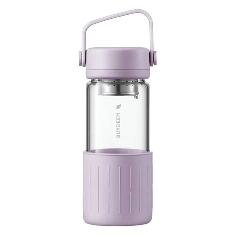 Sticla cu infuzor Buydeem CD1008-PP, 325 ml, Preparare controlata, Maner, Violet