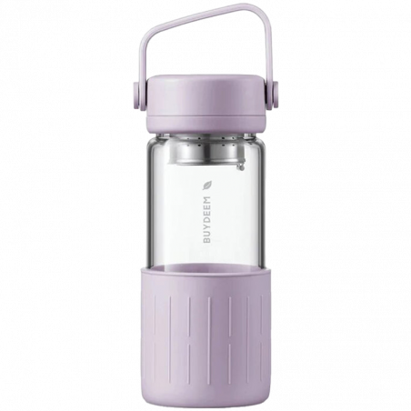 Sticla cu infuzor Buydeem CD1008-PP, 325 ml, Preparare controlata, Maner, Violet