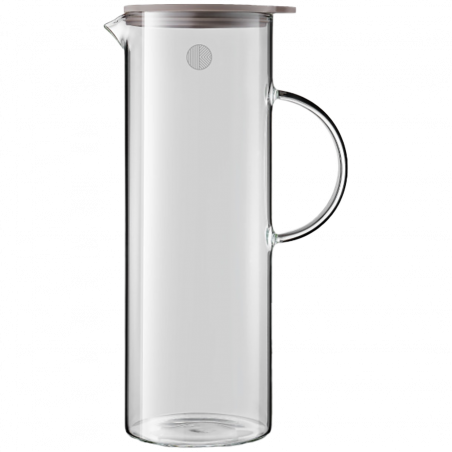 Carafа BUYDEEM CD2003, 1.2 l, Deschidere largа, Capac din silicon, Sticla borosilicata, Gri