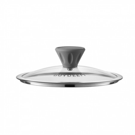Cratita BUYDEEM CP141, 1.8 l, Capac din sticla, Aluminiu turnat, Fara PFOA, Acoperire antiaderenta, Galben