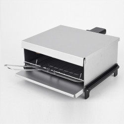 Gratar electric pentru sandvisuri Crown ESG800A, 800W, Tava de grasime, Argint