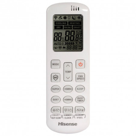 Aer condiționat cu invertor Hisense WINGS PRO KB35YR3E, 12000 BTU, A++/A+, 24 m2, Wi-Fi, Hi-Nano, Control vocal, I Feel, Alb