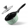 Cratita BUYDEEM CP141, 1.8 l, Capac din sticla, Aluminiu turnat, Fara PFOA, Acoperire antiaderenta, Verde