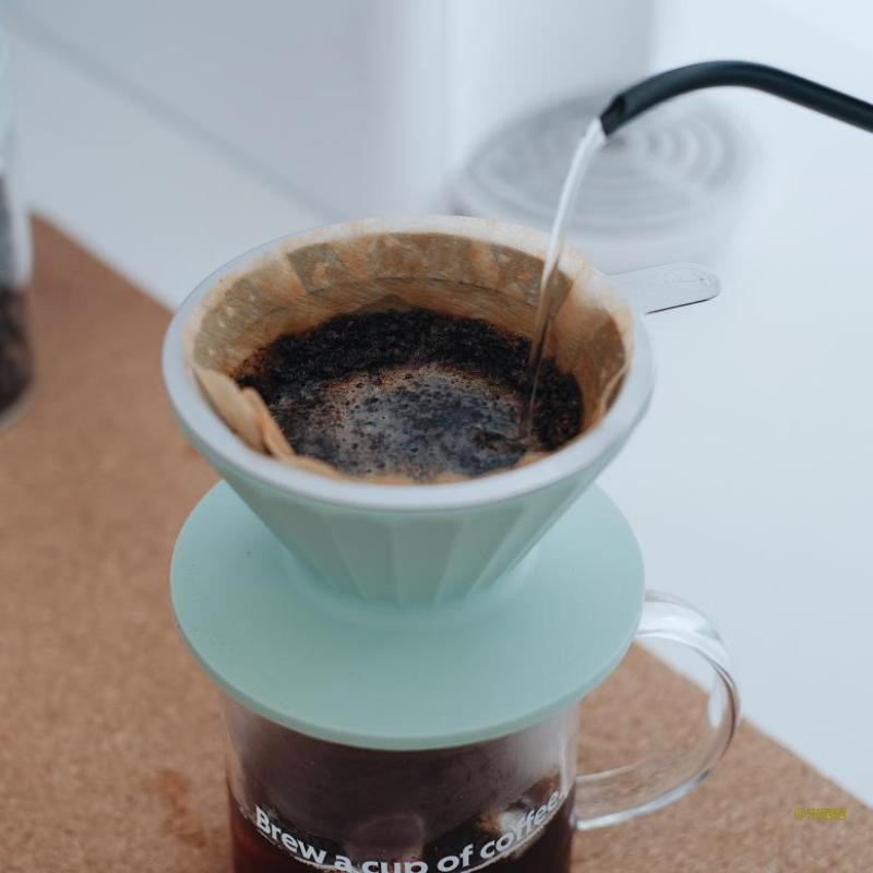 Cana cu filtru de cafea Buydeem CD1024-CG, 300 ml, Sticla borosilicata, Otel inoxidabil, Verde