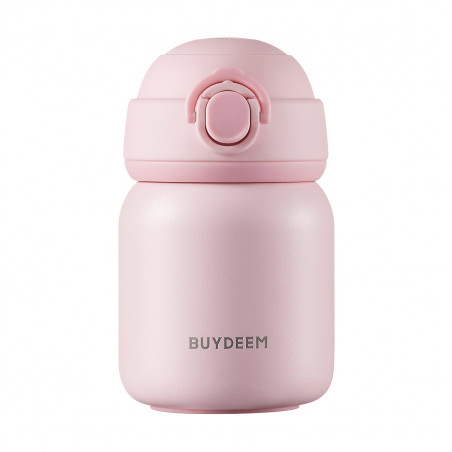 Termos BUYDEEM TAN200, 200 ml, Capac cu infiletare etansa, Otel inoxidabil, Roz