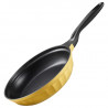 Tigaie BUYDEEM CP182, 28 cm, Capac din sticla, Aluminiu turnat, Fara PFOA, Acoperire antiaderenta, Galben