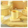 Ceasca ceramica pentru ceai si cafea Buydeem CD1018-MY, 350 ml, Fund plat, Scala de masurare interna, Ceramica pentru temperaturi inalte, Galben