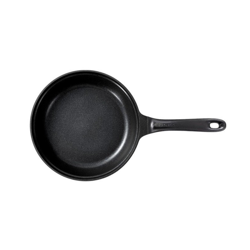 Tigaie BUYDEEM CP151, 25 cm, Capac din sticla, Aluminiu turnat, Fara PFOA, Acoperire antiaderenta, Verde
