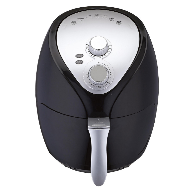 Frigider cu aer cald Crown CAF-3013, 1300W, 3 l, 7 programe, Până la 200°C, Indicatoare luminoase, Cronometru, Negru/gri