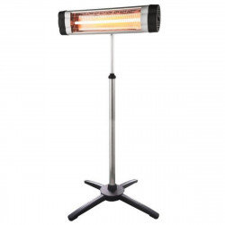 Radiator quartz cu picior ELITE IH-0434, 3000W, 22 m², Baza reglabila, Infrarosu, IP-34, Termostat reglabil, Negru/Gri