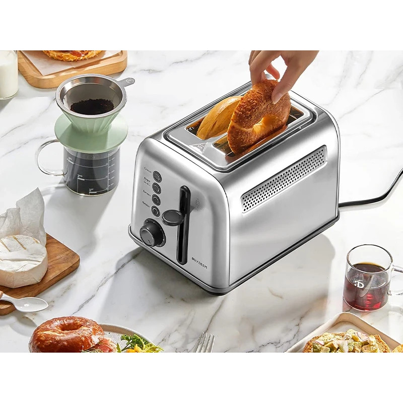 Prajitor de paine Buydeem DT620E-SS/EU, 900W, Pana la 204C°, 7 programe, Deschidere larga, Pop-up mare, Inox