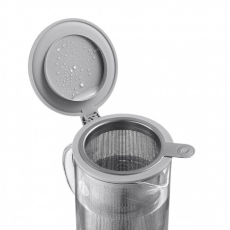 Cana cu infuzor pentru ceai BUYDEEM CD2001, 500 ml, Otel inoxidabil, Design elegant, Gri