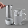 Ceainic cu infuzor BUYDEEM CD2002, 800 ml, Otel inoxidabil, Design elegant, Gri