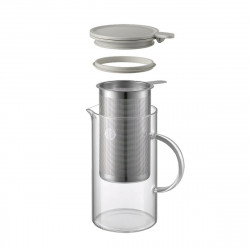 Ceainic cu infuzor BUYDEEM CD2002, 800 ml, Otel inoxidabil, Design elegant, Gri