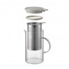 Ceainic cu infuzor BUYDEEM CD2002, 800 ml, Otel inoxidabil, Design elegant, Gri