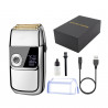 Aparat de ras Oliver Voltz OV51814C, 5W, LCD, IPX4, 1400mAh, Autonomie până la 2h, 3 viteze, USB, Inox