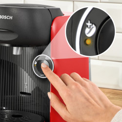 Espressor Bosch Tassimo Finesse TAS16B3, 1400W, 3.3 bar, 0.7 litri, Autocuratare, T-Discs, Intellibrew, 70 bauturi, Rosu