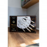 Set tacamuri Bohmann BH BP A30-GM, Cutie, SS 18/10, 30 buc, Inox/Auriu