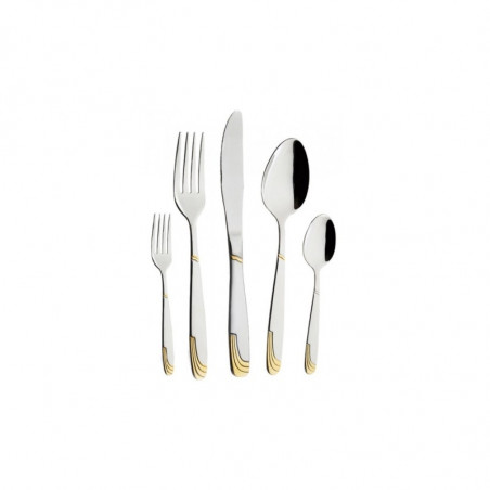 Set tacamuri Bohmann BH BP A30-GM, Cutie, SS 18/10, 30 buc, Inox/Auriu
