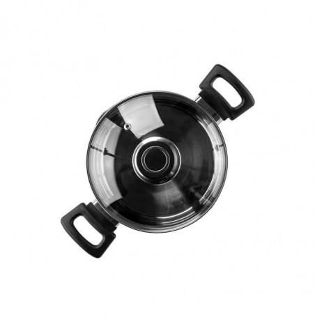 Cratiță Luigi Ferrero Sophia FR-3402, 18x10 cm, 2.3 l, Oțel 18/10, Capac din sticlă, Inducție, Inox