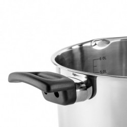 Cratiță Luigi Ferrero Sophia FR-3406, 26x14 cm, 7 l, Oțel 18/10, Capac din sticlă, Inducție, Inox