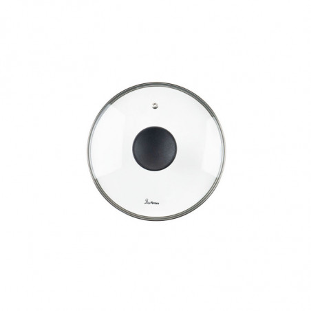 Cratiță Luigi Ferrero Prima FR-2244, 22x9.5 cm, 3.1 l, Acoperire neaderentă din marmură, Capac din sticlă cu gaură pentru abur, Inducție, Albastru închis