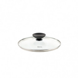 Cratiță Luigi Ferrero Prima FR-2244, 22x9.5 cm, 3.1 l, Acoperire neaderentă din marmură, Capac din sticlă cu gaură pentru abur, Inducție, Albastru închis