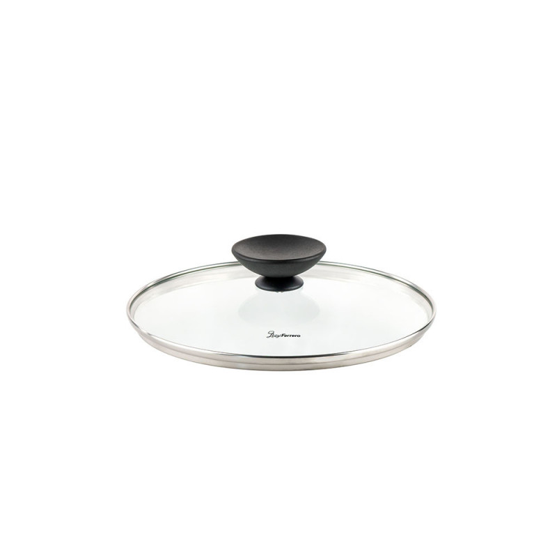 Cratiță Luigi Ferrero Prima FR-2244, 22x9.5 cm, 3.1 l, Acoperire neaderentă din marmură, Capac din sticlă cu gaură pentru abur, Inducție, Albastru închis