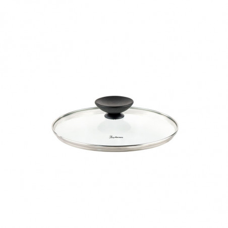 Cratiță Luigi Ferrero Prima FR-2244, 22x9.5 cm, 3.1 l, Acoperire neaderentă din marmură, Capac din sticlă cu gaură pentru abur, Inducție, Albastru închis