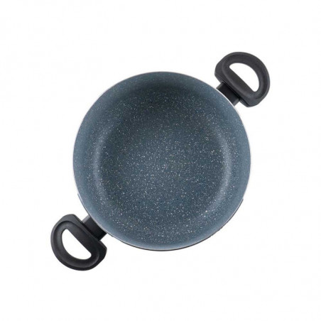 Cratiță Luigi Ferrero Prima FR-2644, 26x12 cm, 5.8 l, Acoperire neaderentă din marmură, Capac din sticlă cu orificiu pentru abur, Inducție, Albastru închis