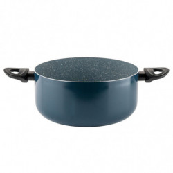 Cratiță Luigi Ferrero Prima FR-2644, 26x12 cm, 5.8 l, Acoperire neaderentă din marmură, Capac din sticlă cu orificiu pentru abur, Inducție, Albastru închis