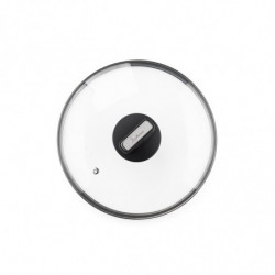 Cratiță Luigi Ferrero Regina FR-2440 24x11.5 cm, 4.3 l, Acoperire antiaderentă cu efect de marmură, Capac din sticlă cu gaură pentru abur, Negru