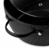 Cratiță Luigi Ferrero Symphony FR-2410, 24x11.5 cm, 4.3 l, Acoperire antiaderentă, Capac din sticlă cu gaură pentru abur, Mânere din oțel cu PVD, Inducție, Marmură neagră