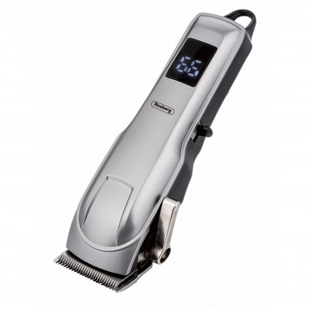 Aparat fără viață pentru tundere Rosberg R51810Q, 5W, 1200mAh, 4 pieptene, USB, Autonomie până la 90 minute, Argint