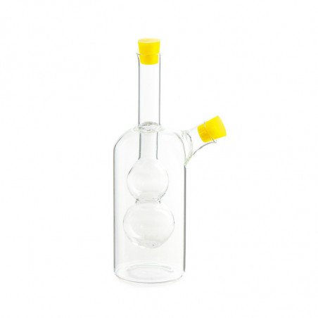 Recipient pentru oțet și ulei 2in1 Luigi Ferrero FR-6051, 20 cm, închidere ermetică, sticlă, galben