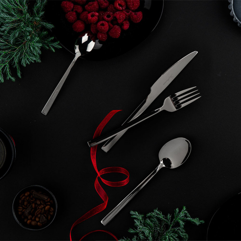 Set de 24 tacâmuri Luigi Ferrero Rome FR-2446, Oțel inoxidabil, Argint