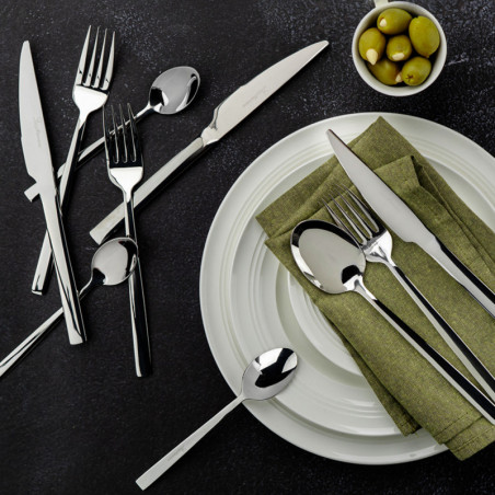 Set de 24 tacâmuri Luigi Ferrero Rome FR-2446, Oțel inoxidabil, Argint