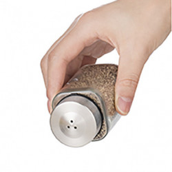 Set sărier Luigi Ferrero Rome FR-7902R, 100 ml, 3 bucăți, Suport, Oțel inoxidabil, Transparent/inox