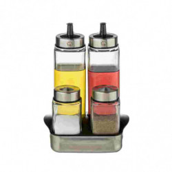 Luigi Ferrero Rome FR-7904R, 270 ml, 5 bucăți, Sticlă, Oțel inoxidabil, Transparent/inox